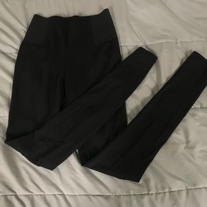 Long black high waisted leggings